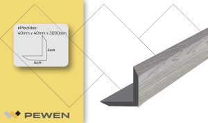 Deck Accesorios Ángulo End Cap Roble Gris T602