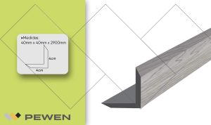 Revestimientos WPC Ángulo 4cm Gris