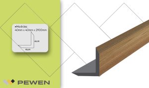 Revestimientos WPC Ángulo 4cm Roble