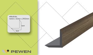 Revestimientos WPC Ángulo 4cm Tabaco