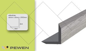 Revestimientos WPC Ángulo XL 6cm Gris